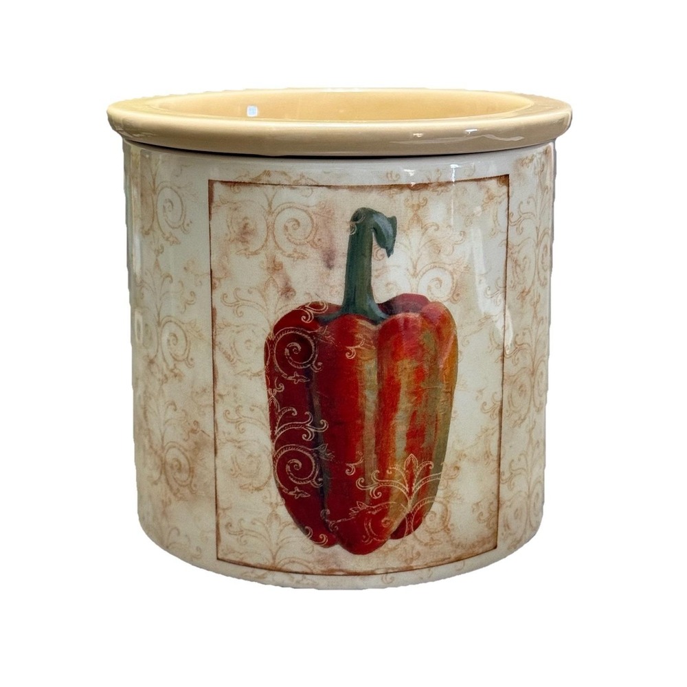 CounterArt Chill Dipper Set Vegetable Crock‎ Pepper Eggplant Dip Server